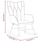 vidaXL Chaise à bascule avec repose-pied Gris foncé Tissu