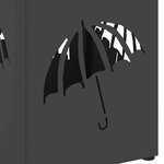vidaXL Porte-parapluie Noir 15 5 x 15 5 x 49 cm Acier