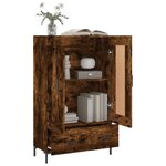 vidaXL Buffet haut chêne fumé 69 5x31x115 cm bois d'ingénierie
