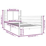 vidaXL Cadre de lit Bois de pin massif 90x200 cm