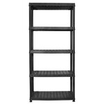 vidaXL Étagère de rangement à 5 niveaux Noir 85x40x185 cm Plastique