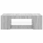vidaXL Meuble TV avec lumières LED Sonoma gris 90x39x30 cm