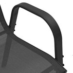 vidaXL Chaises empilables de jardin lot de 6 Noir Tissu textilène