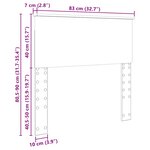 vidaXL Tête de lit Chêne Sonoma 80 cm Bois d'ingénierie