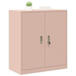 vidaXL Armoire de rangement Rose 80 x 40 x 90 cm Acier