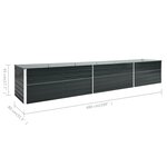 vidaXL Lit surélevé de jardin Acier galvanisé 480x80x45 cm Anthracite