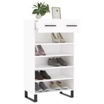 vidaXL Armoire à chaussures blanc 60x35x105 cm bois d'ingénierie