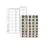 Feuilles numismatiques Multi-Collect pour 5 séries de 8 pièces euro. Intercalaires - Noir