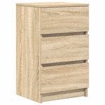 vidaXL Tables de chevet avec 3 tiroirs 2 Pièces chêne sonoma 39x35x65 cm
