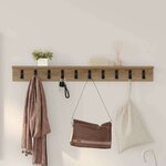 vidaXL Porte-manteau mural chêne artisanal 100 x 10.5 x 10.5 cm