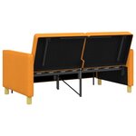 vidaXL Canapé-lit escamotable Jaune foncé Tissu