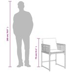 vidaXL Chaises de jardin avec coussins lot de 4 gris résine tressée
