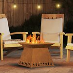 vidaXL Braise Marron 48 x 48 x 40 cm Acier résistant aux intempéries