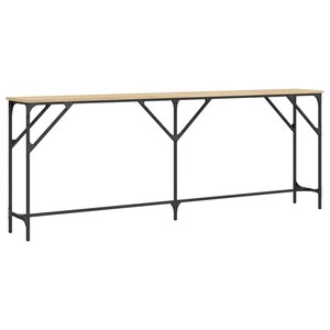 vidaXL Table console chêne sonoma 200x29x75 cm bois d'ingénierie
