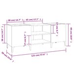 vidaXL Armoire à disques chêne marron 121x38x48 cm bois d'ingénierie