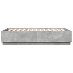 vidaXL Cadre de lit gris béton 150x200 cm bois d'ingénierie