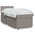 vidaXL Sommier à lattes de lit avec matelas Taupe 80x200 cm Tissu