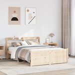 vidaXL Cadre de lit avec tête de lit sans matelas 160x200 cm
