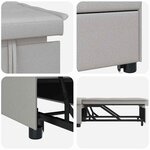 vidaXL Canapé-Lit Gris 194 x 67 x 37 cm tissu