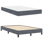 vidaXL Lit à ressorts avec matelas Gris foncé 120 x 190 cm tissu