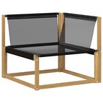 vidaXL Ensemble de canapés d'extérieur 9 pc Blanc et noir