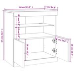 vidaXL Buffet avec lumières LED chêne fumé 60x37x67 cm