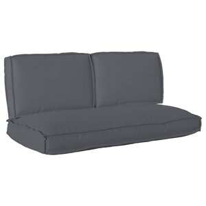 vidaXL Set de coussins de palette 3 Pièces Anthracite 120 x 60 x 12 cm