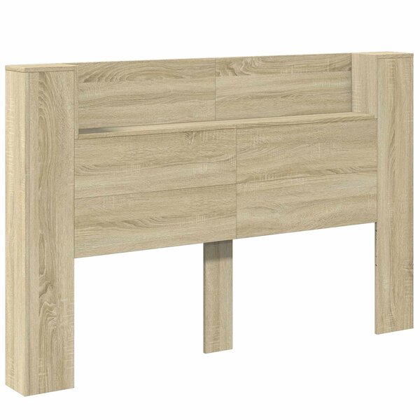 vidaXL Tête de lit avec étagère Chêne Sonoma 160 x 16 5 x 103 5 cm