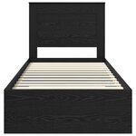 vidaXL Cadre de lit avec tiroir avec tête de lit Bois d'ingénierie