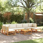 vidaXL Salon de jardin avec coussins 8 Pièces bois massif d'acacia