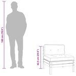 vidaXL Canapé de jardin avec coussins et repose-pied 2 places