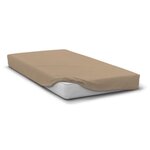 Drap housse microfibre 82 g - 90 x 190 cm - Bonnet 30 cm - Beige