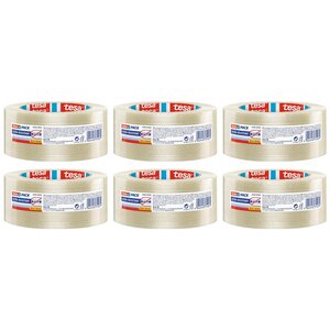 Ruban Adhésif d'Emballage Monofilament 50 m x 50 mm Transparent Ultra resistant x 6 TESA