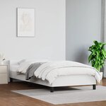 vidaXL Cadre de lit avec tête de lit Blanc 100x200 cm Similicuir