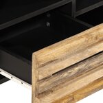 vidaXL Meuble TV 100x34x46 cm bois massif de manguier brut