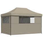 vidaXL Tente de fête Taupe 279 x 410 x 315 cm Tissu Oxford
