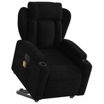 vidaXL Fauteuil inclinable de massage électrique Noir Tissu