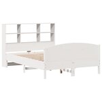 vidaXL Lit bibliothèque sans matelas blanc 140x200 cm bois pin massif
