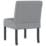 vidaXL Fauteuil sans accoudoirs gris clair tissu