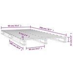 vidaXL Lit de palette 90x200 cm bois de pin massif