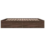 vidaXL Cadre de lit chêne marron 200x200 cm bois d'ingénierie