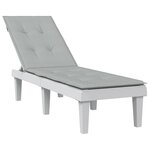 vidaXL Coussin de chaise longue gris clair mélangé (75+105) x 50 x 4 cm