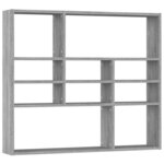 vidaXL Étagère murale Sonoma gris 90x16x78 cm Bois ingénierie