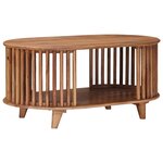 vidaXL Table basse faite main Marron Teck 85 x 50 x 40 cm