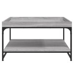 vidaXL Table basse sonoma gris 80x80x45 cm bois d'ingénierie et fer