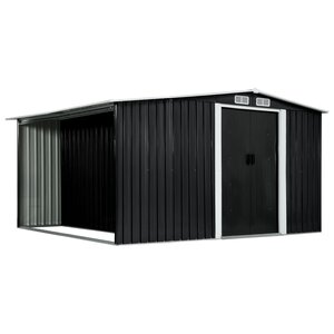 vidaXL Abri de jardin avec portes Anthracite 329 5x312x178 cm Acier
