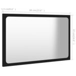 vidaXL Ensemble de meubles de salle de bain Noir Aggloméré