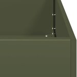 vidaXL Jardinière vert olive 200x40x40 cm acier laminé à froid