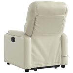 vidaXL Fauteuil inclinable de massage Crème Similicuir