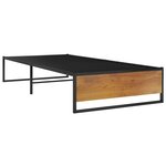 vidaXL Cadre de lit sans matelas noir métal 90x200 cm